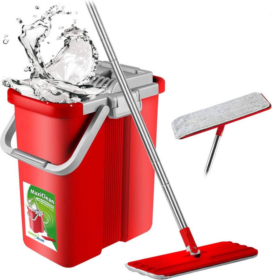 Emmer vloerwisser poetsemmer \ Dweilmop set cleaning bucket with mop head