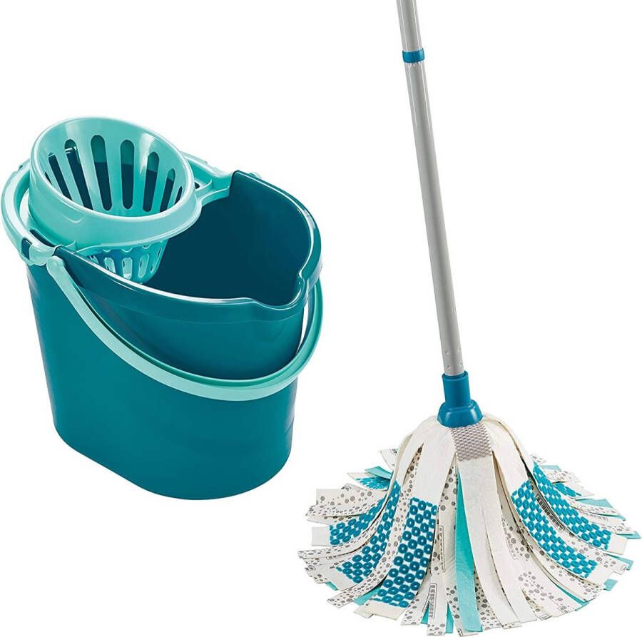 Emmer vloerwisser poetsemmer \ Dweilmop set cleaning bucket with mop head