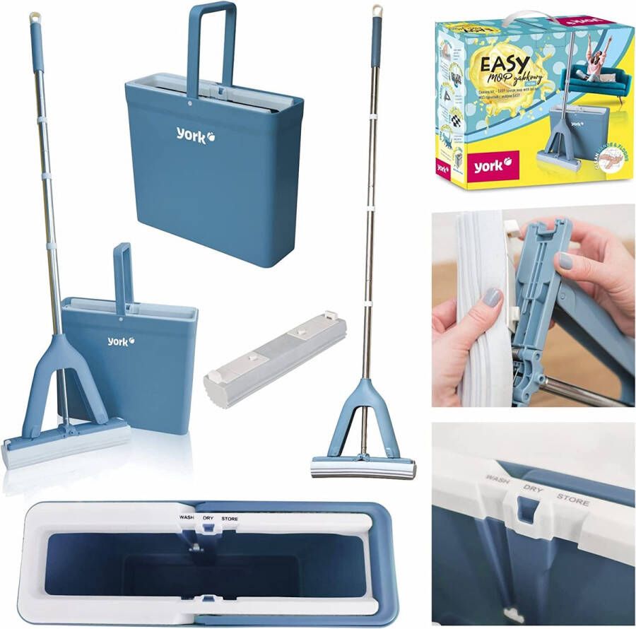 Emmer vloerwisser poetsemmer \ Dweilmop set cleaning bucket with mop head