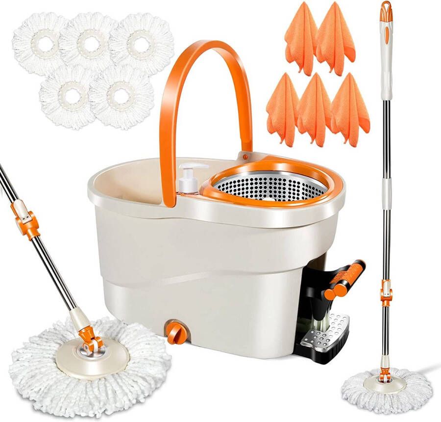 Emmer vloerwisser poetsemmer \ Dweilmop set cleaning bucket with mop head