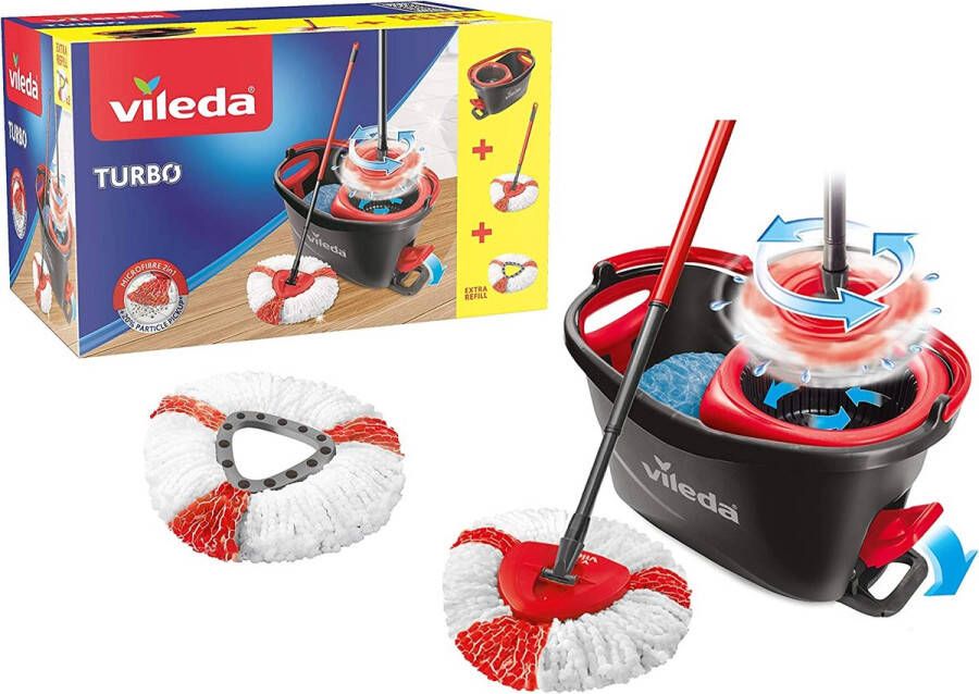 Emmer vloerwisser poetsemmer \ Dweilmop set cleaning bucket with mop head