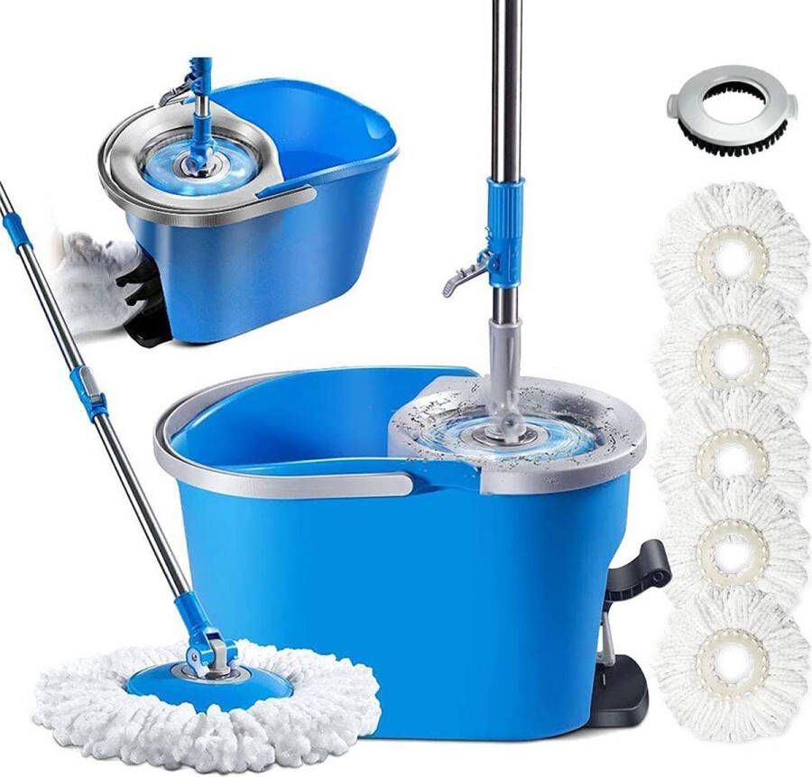 Emmer vloerwisser poetsemmer \ Dweilmop set cleaning bucket with mop head