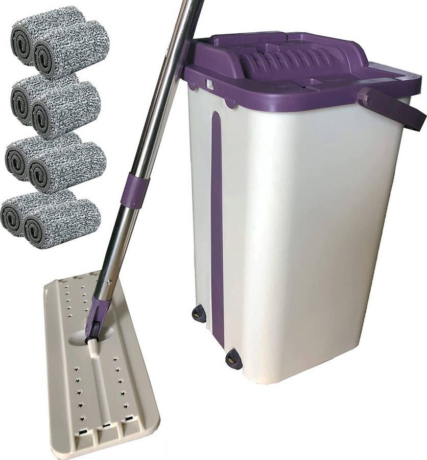 Emmer vloerwisser poetsemmer \ Dweilmop set cleaning bucket with mop head