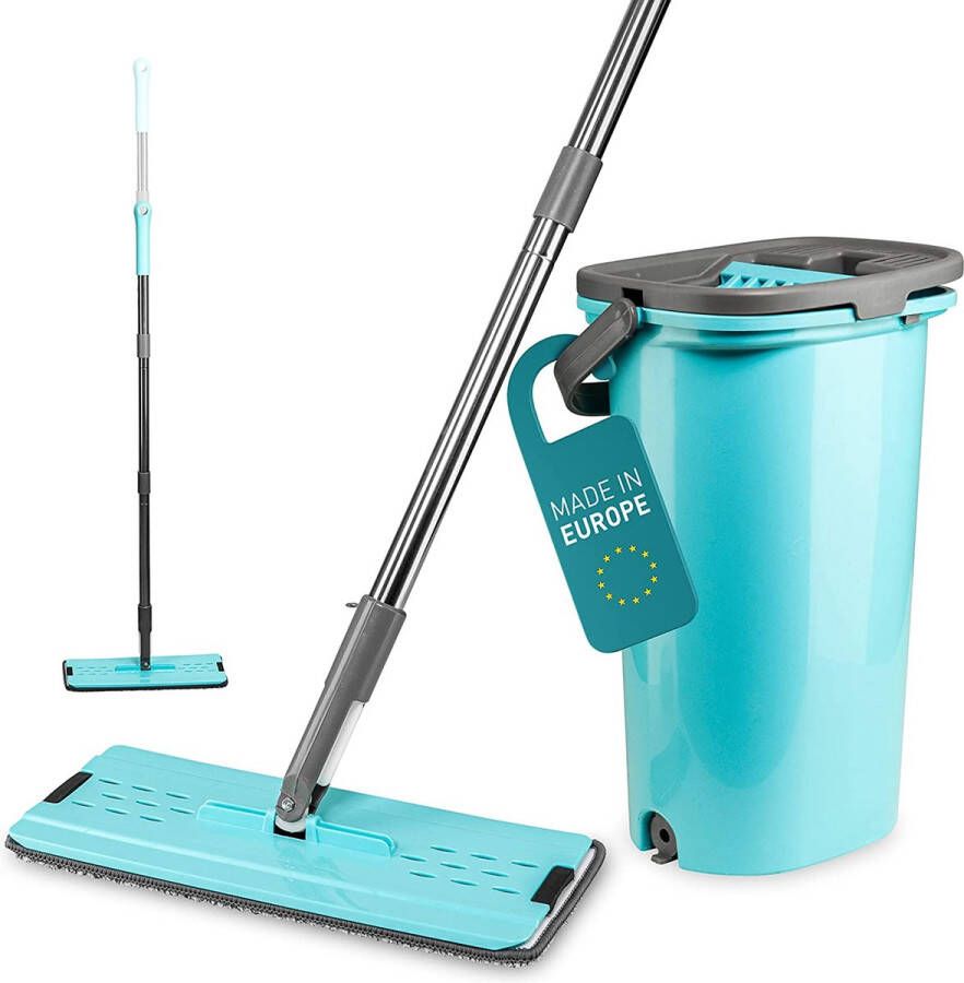 Emmer vloerwisser poetsemmer \ Dweilmop set cleaning bucket with mop head