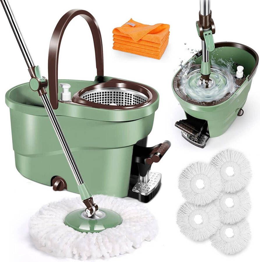 Emmer vloerwisser poetsemmer \ Dweilmop set cleaning bucket with mop head