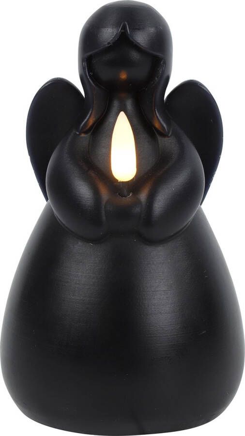 Decostar Countryfield Engel kaars LED Lyon L zwart hoogte 14 5 x 8 5 cm