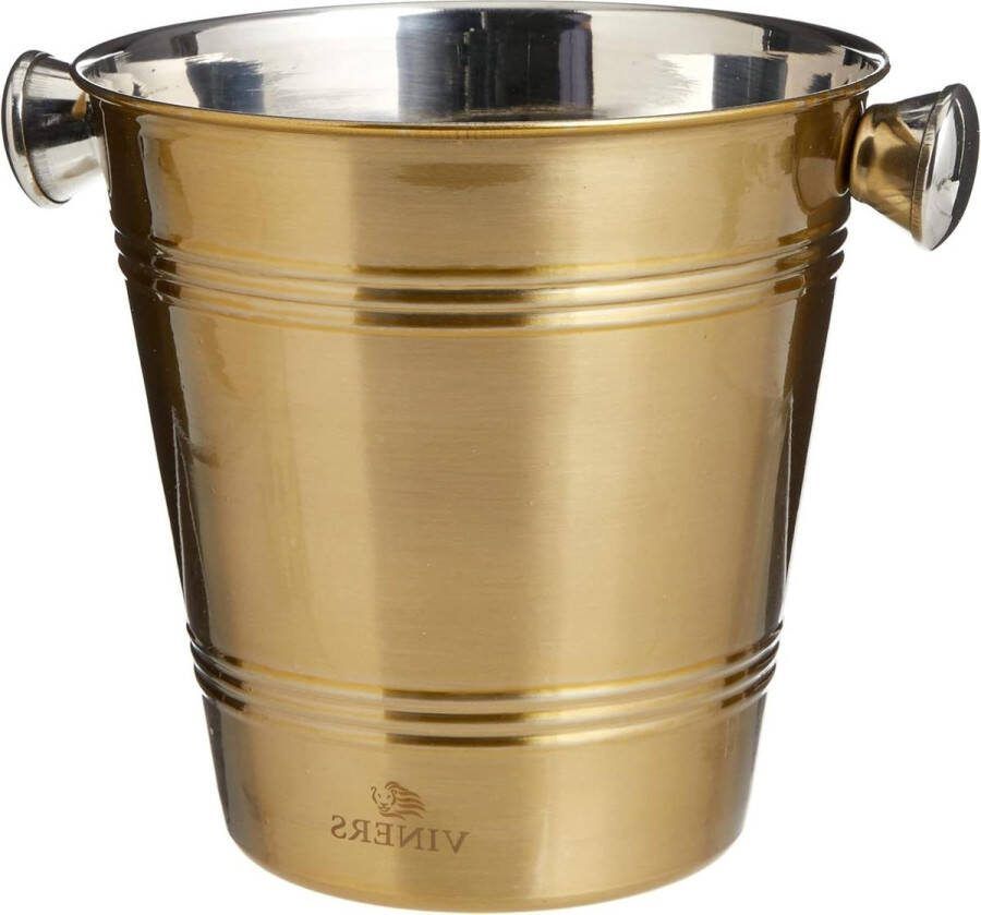Enkele muur ijsemmer roestvrij staal Viners Barware 1L gouden 0302.234