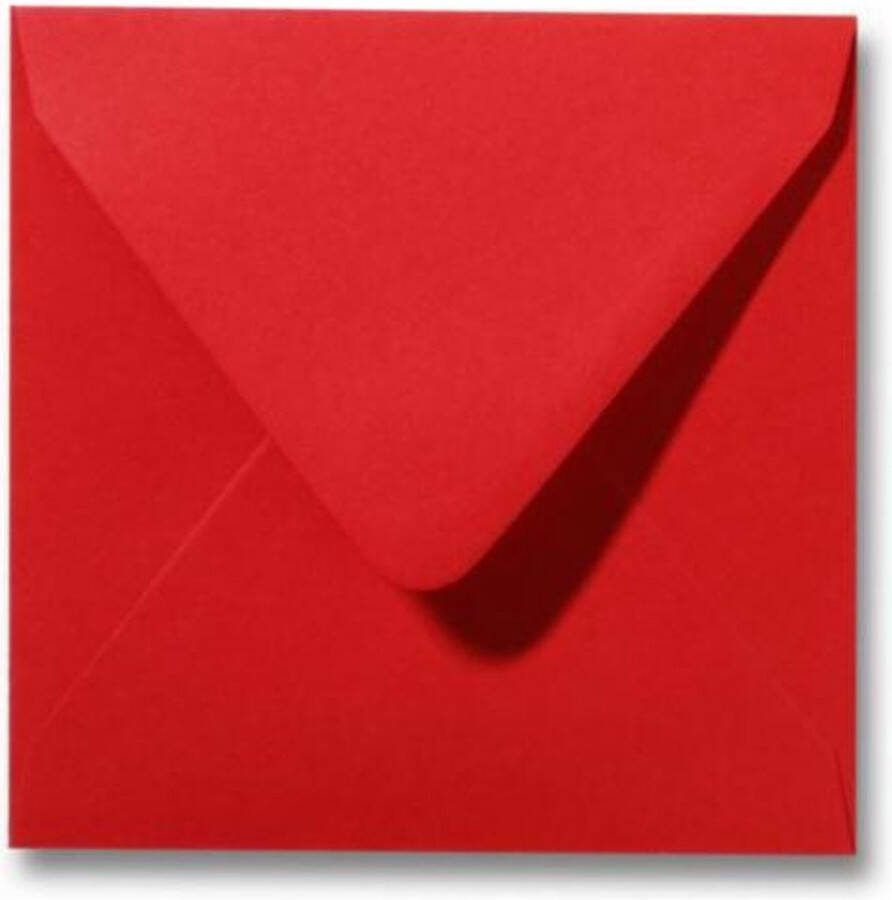 Enveloppen kerstrood 17 x 17 cm