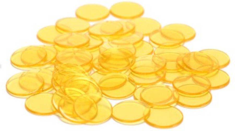 EPIN Bingo Fiches Transparant Bingofiches GEEL 50 Stuks
