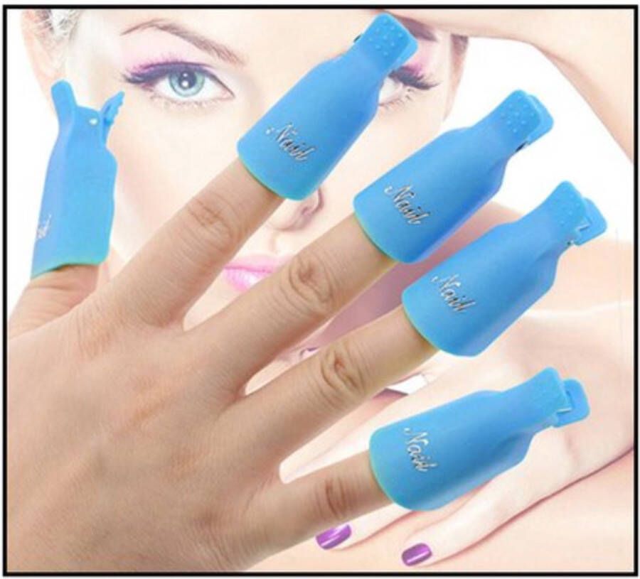 EPIN | Nagellak Remover Clips | Nagelclips | 10 Stuks | BLAUW