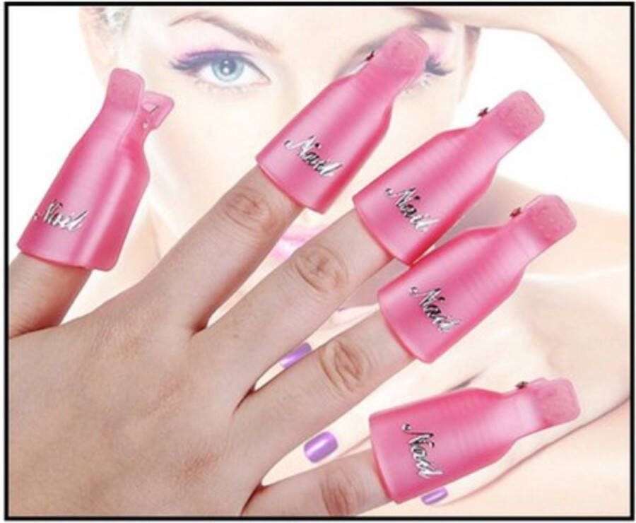 EPIN | Nagellak Remover Clips | Nagelclips | 10 Stuks | ROZE