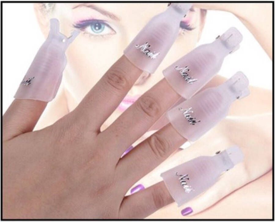 EPIN | Nagellak Remover Clips | Nagelclips | 10 Stuks | WIT