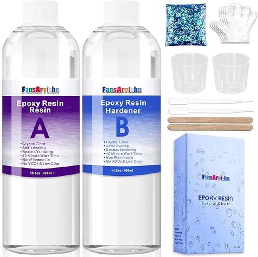 Epoxyhars en Verharder Hobbypakket Voor Gieten en Coating DIY