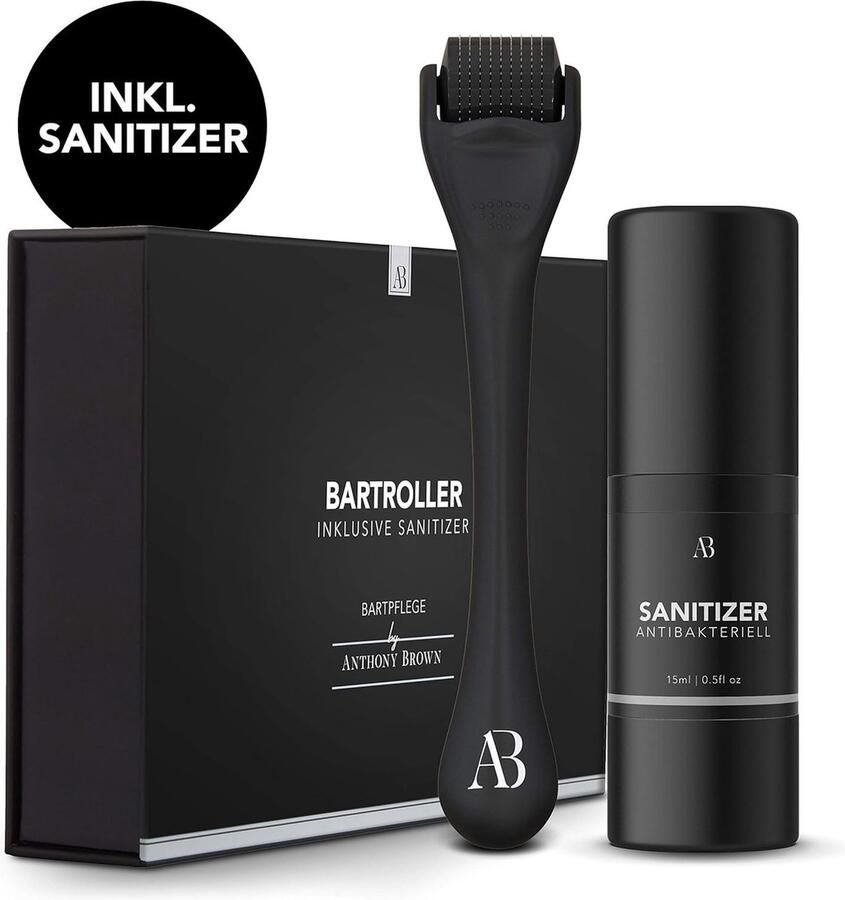 Equivera Baardgroei Kit Baardroller Baardgroei Olie Dermaroller Baardgroei Stimuleren
