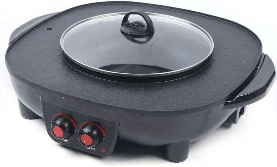 Equivera Hot Pot Fondueset Elektrische Fonduepan Oosterse Fondue Grill Meerdere Personen