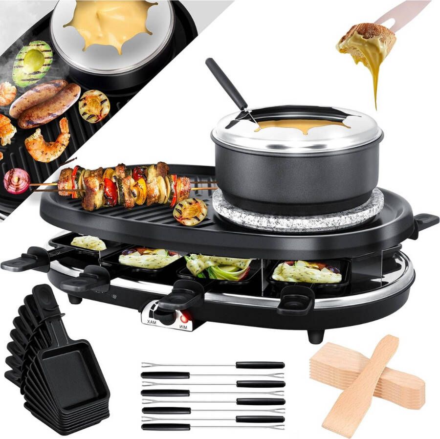 Equivera Hot Pot Fondueset Elektrische Fonduepan Oosterse Fondue Grill Meerdere Personen