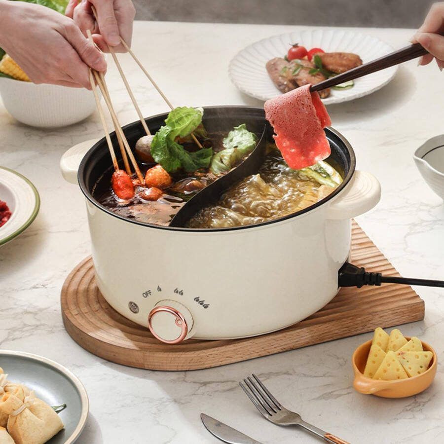 Equivera Hot Pot Fondueset Elektrische Fonduepan Oosterse Fondue Grill Meerdere Personen