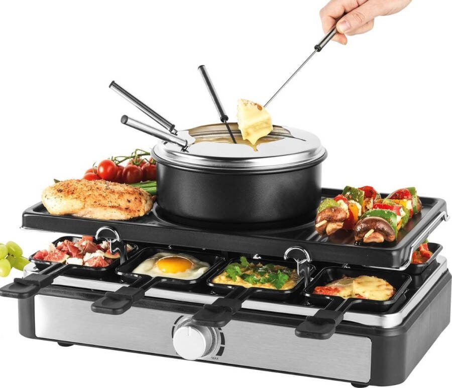 Equivera Hot Pot Fondueset Elektrische Fonduepan Oosterse Fondue Grill Meerdere Personen