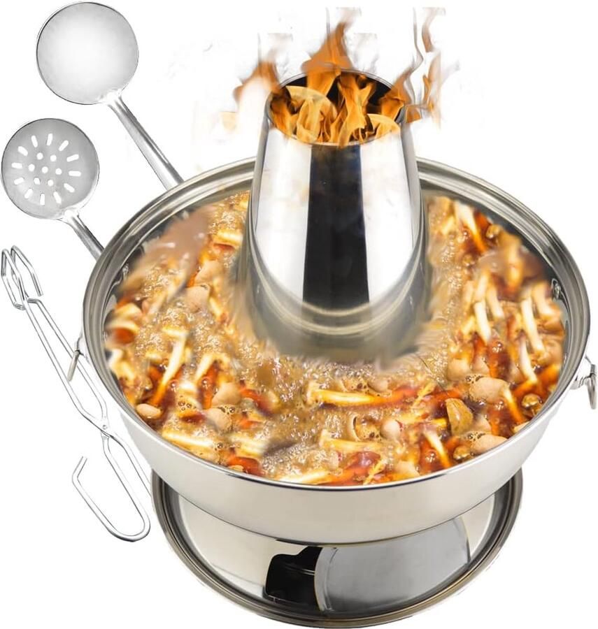 Equivera Hot Pot Fondueset Elektrische Fonduepan Oosterse Fondue Grill Meerdere Personen