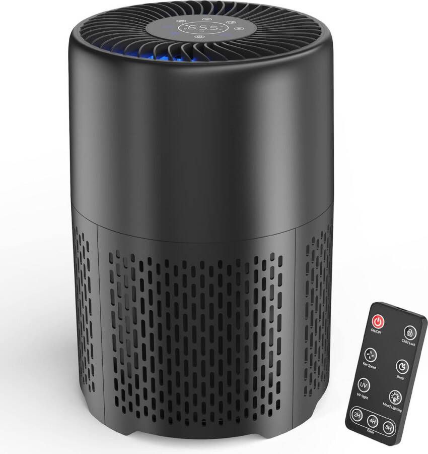 Equivera Luchtreiniger Air Purifier Voor Woonkamer Slaapkamer Keuken HEPA Luchtfilter