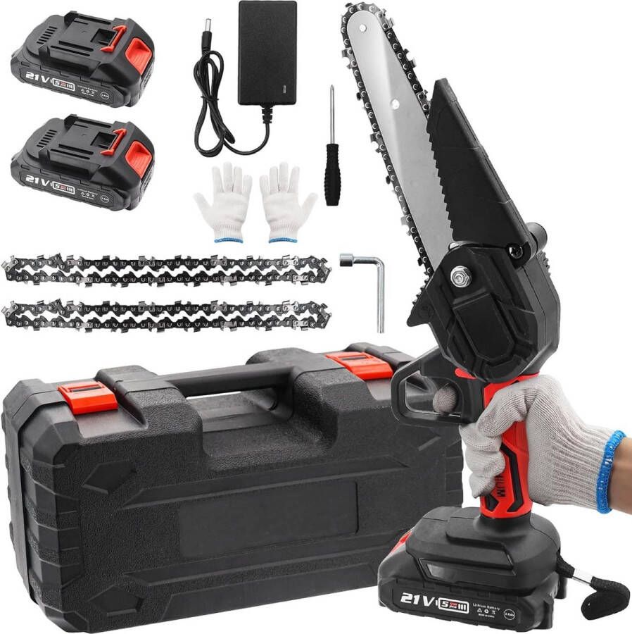 Equivera Mini Kettingzaag Elektrisch Mini Kettingzaag Met Accu Elektrische Snoeischaar Accu Snoeischaar Kettingzaag Accu