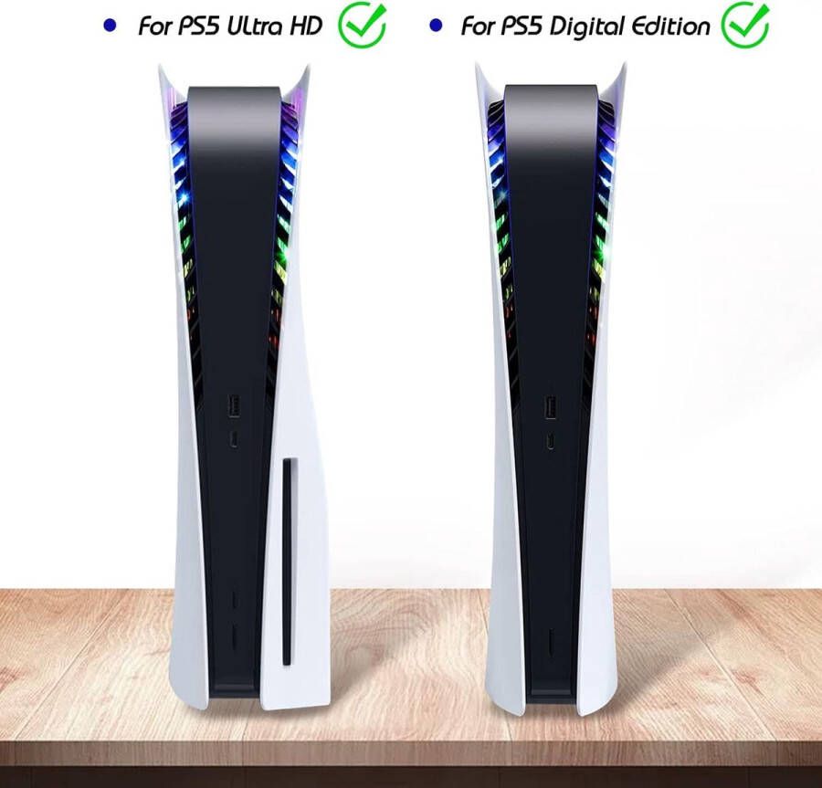 Equivera PS5 Accessoires RGB LED Strip 8 Kleuren Muziek Synchronisatie Incl. Afstandsbediening
