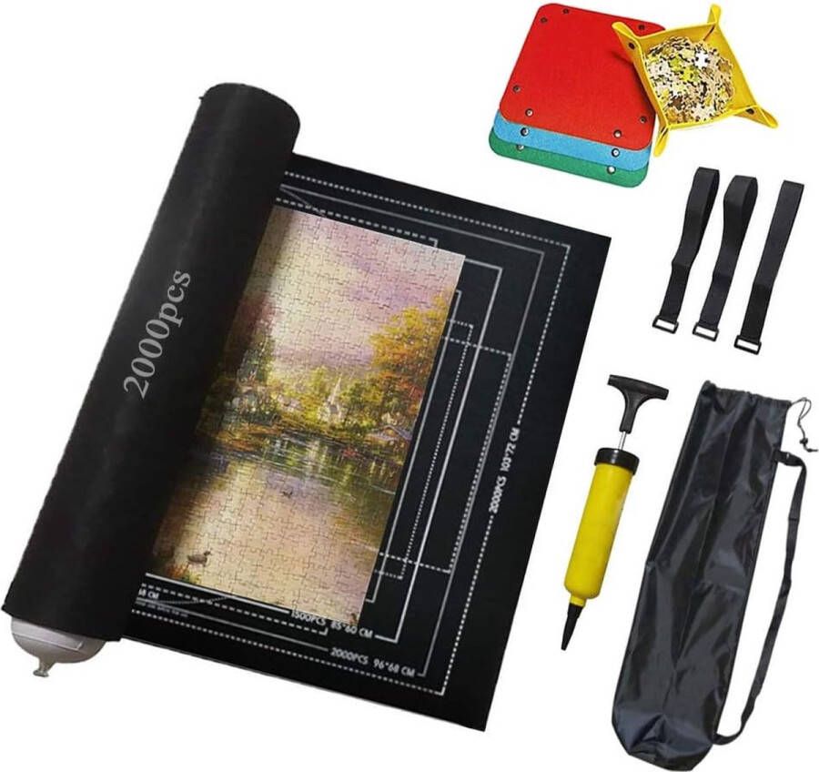 Equivera Puzzelmat Puzzelkoffer Puzzelbord Puzzelrol Puzzelmat voor Legpuzzel Premium