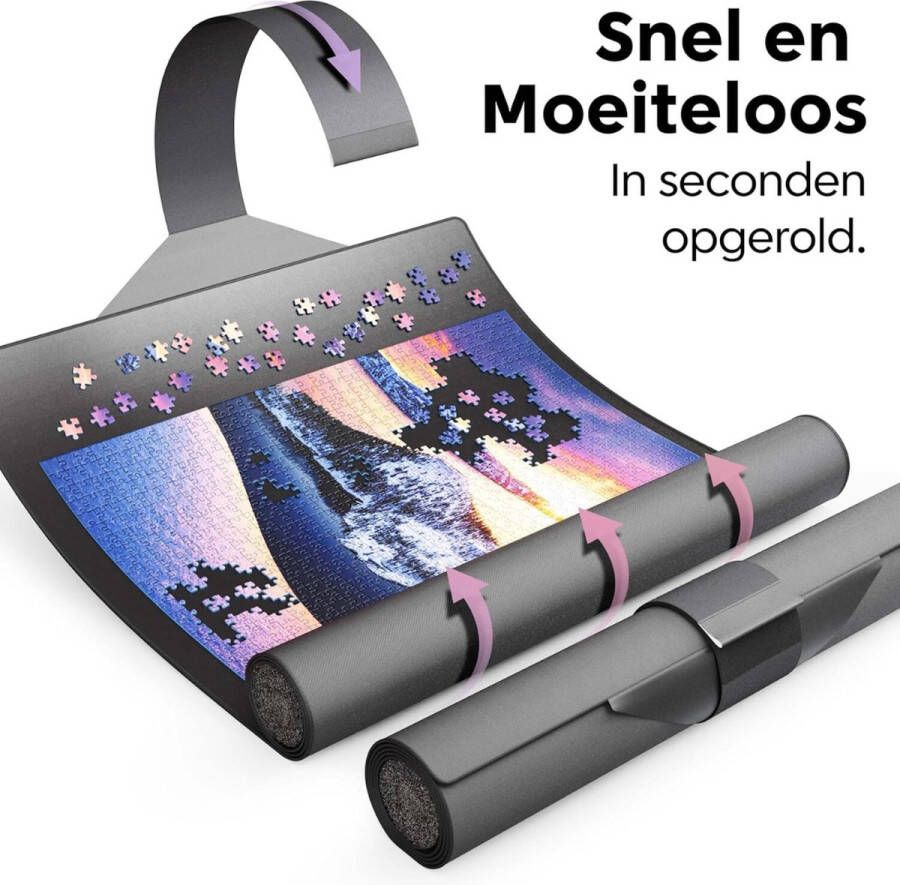 Equivera Puzzelmat Puzzelkoffer Puzzelbord Puzzelrol Puzzelmat voor Legpuzzel Premium