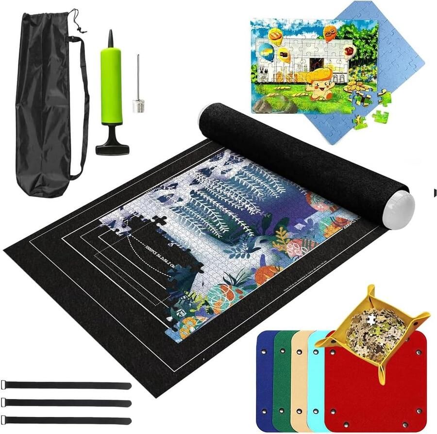 Equivera Puzzelmat Puzzelkoffer Puzzelbord Puzzelrol Puzzelmat voor Legpuzzel Premium