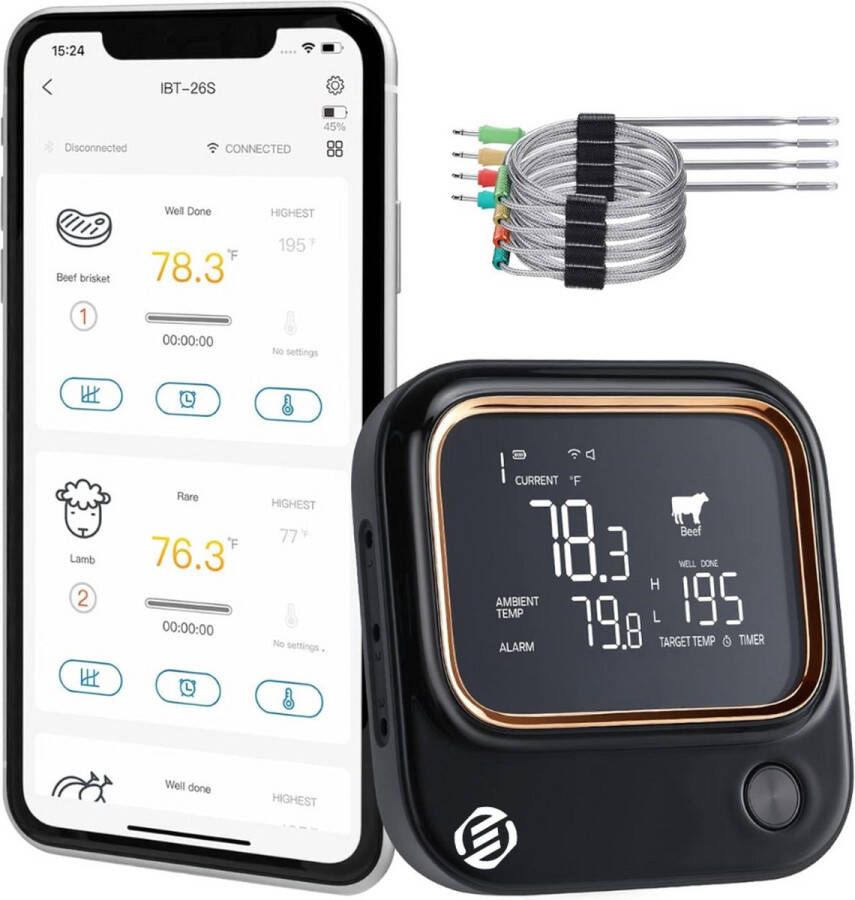 Equivera Vleesthermometer BBQ Thermometer Kernthermometer Oventhermometer Digitale Thermometer Premium