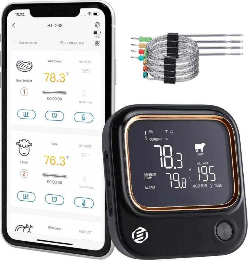 Equivera Vleesthermometer BBQ Thermometer Kernthermometer Oventhermometer Digitale Thermometer Premium