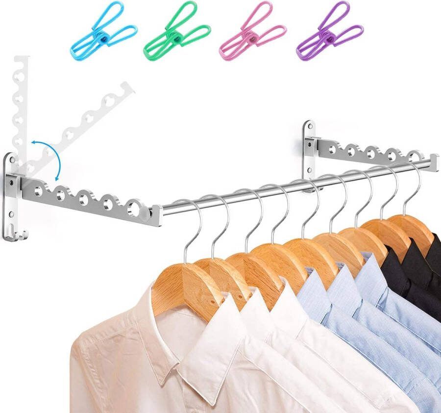 Equivera Wanddroogrek Inklapbaar Droogrek Wand Droogrek Wasrek Hangend Schuifbaar
