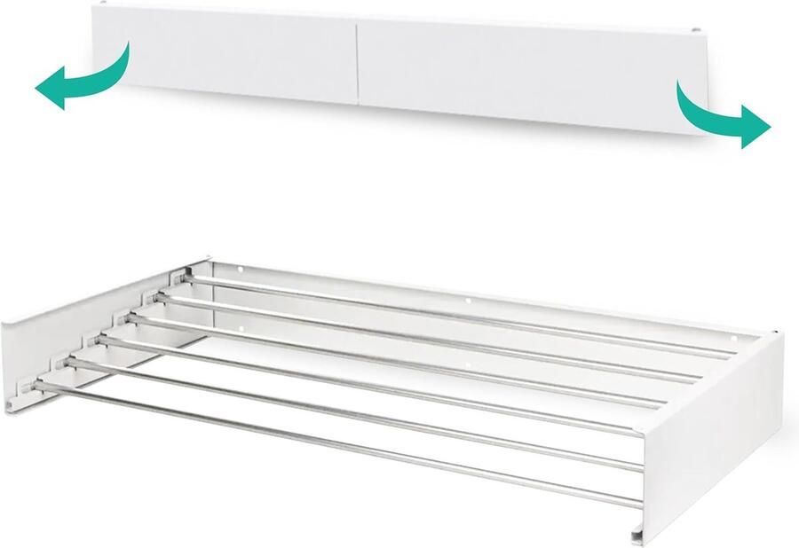 Equivera Wanddroogrek Inklapbaar Droogrek Wand Droogrek Wasrek Hangend Schuifbaar