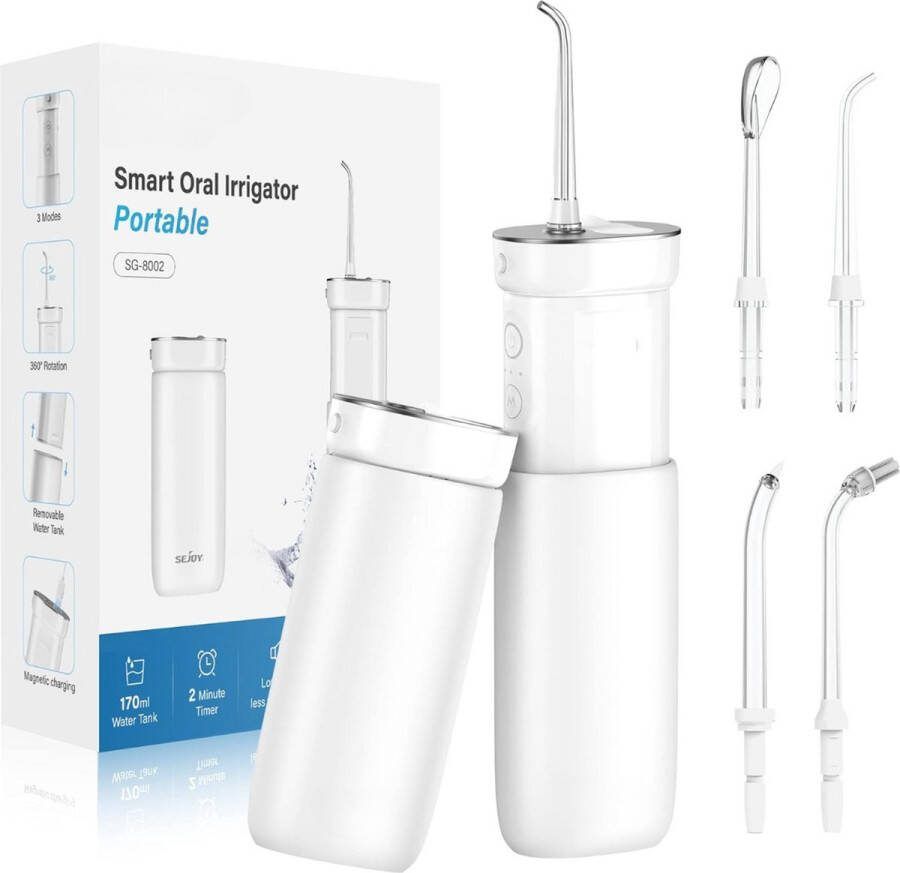 Equivera Waterflosser Waterpik Monddouche Draadloos Mondverzorging