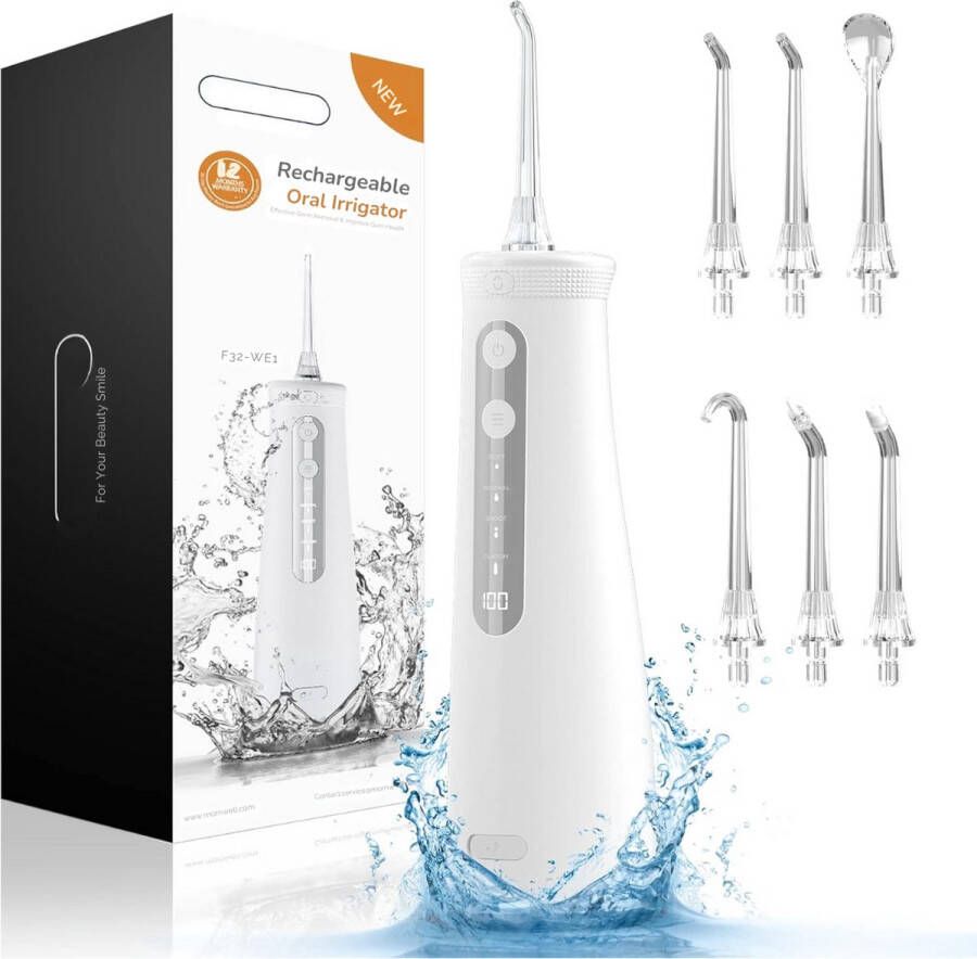 Equivera Waterflosser Waterpik Monddouche Draadloos Mondverzorging