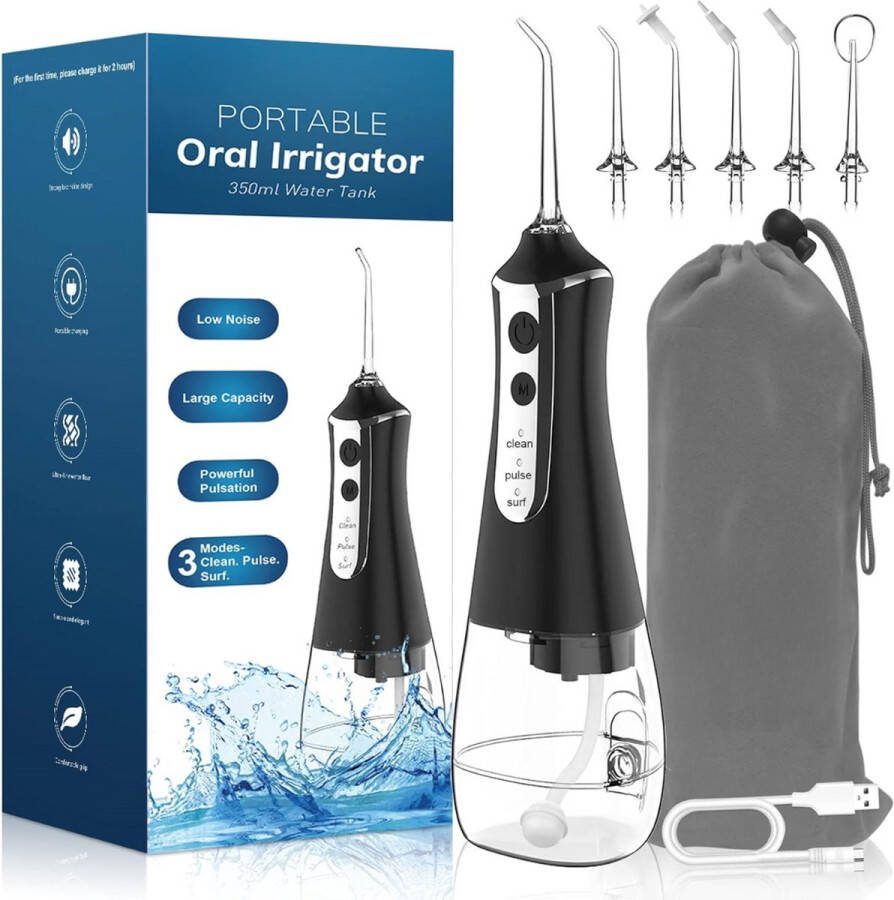 Equivera Waterflosser Waterpik Monddouche Draadloos Mondverzorging