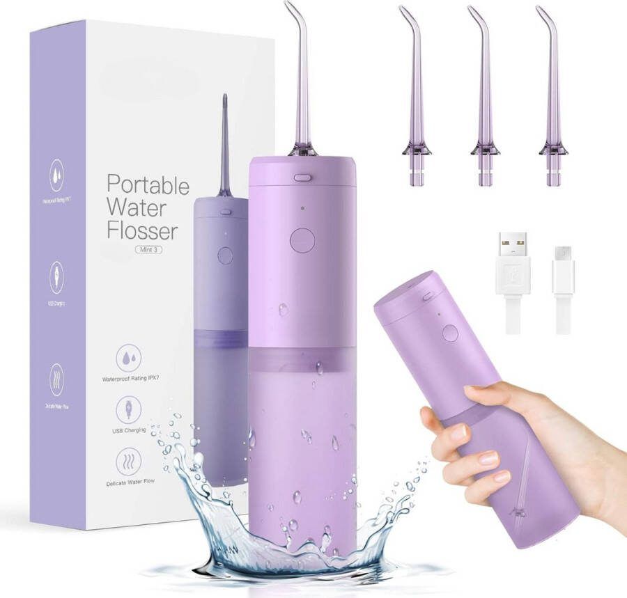 Equivera Waterflosser Waterpik Monddouche Draadloos Mondverzorging