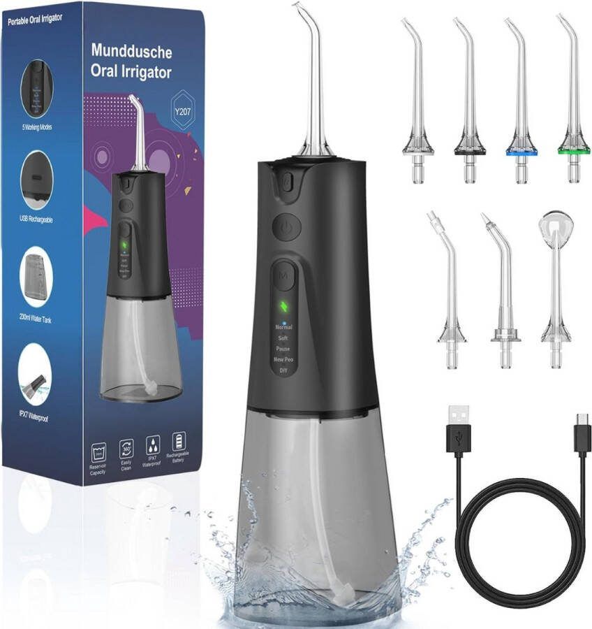 Equivera Waterflosser Waterpik Monddouche Draadloos Mondverzorging
