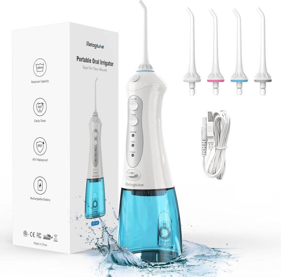 Equivera Waterflosser Waterpik Monddouche Draadloos Mondverzorging