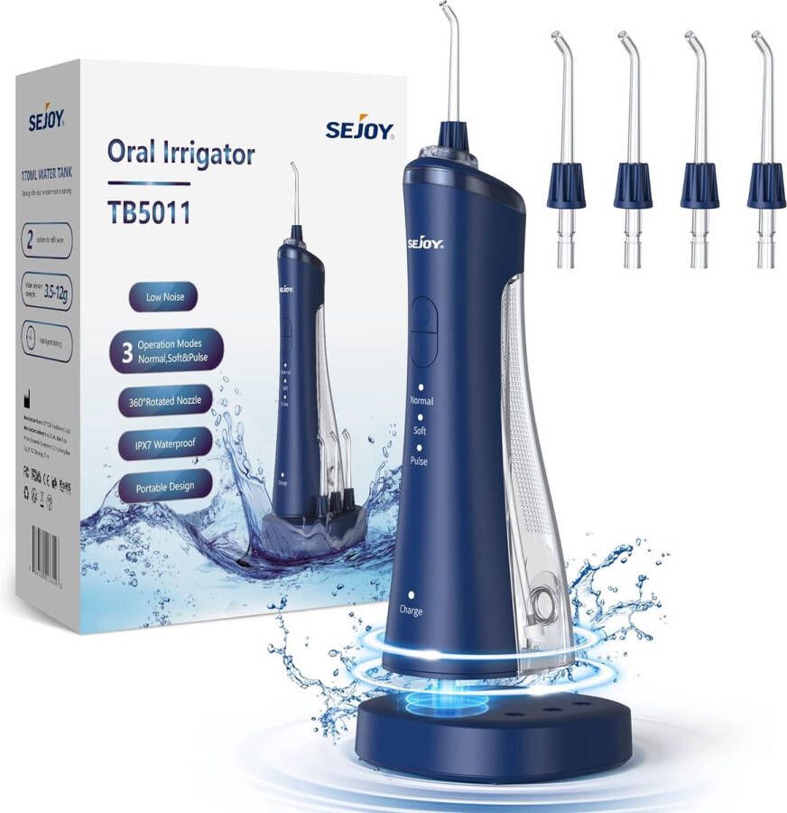 Equivera Waterflosser Waterpik Monddouche Draadloos Mondverzorging