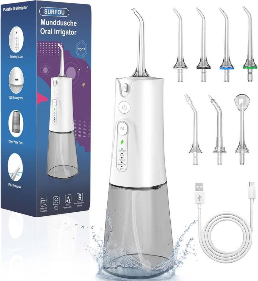 Equivera Waterflosser Waterpik Monddouche Draadloos Mondverzorging