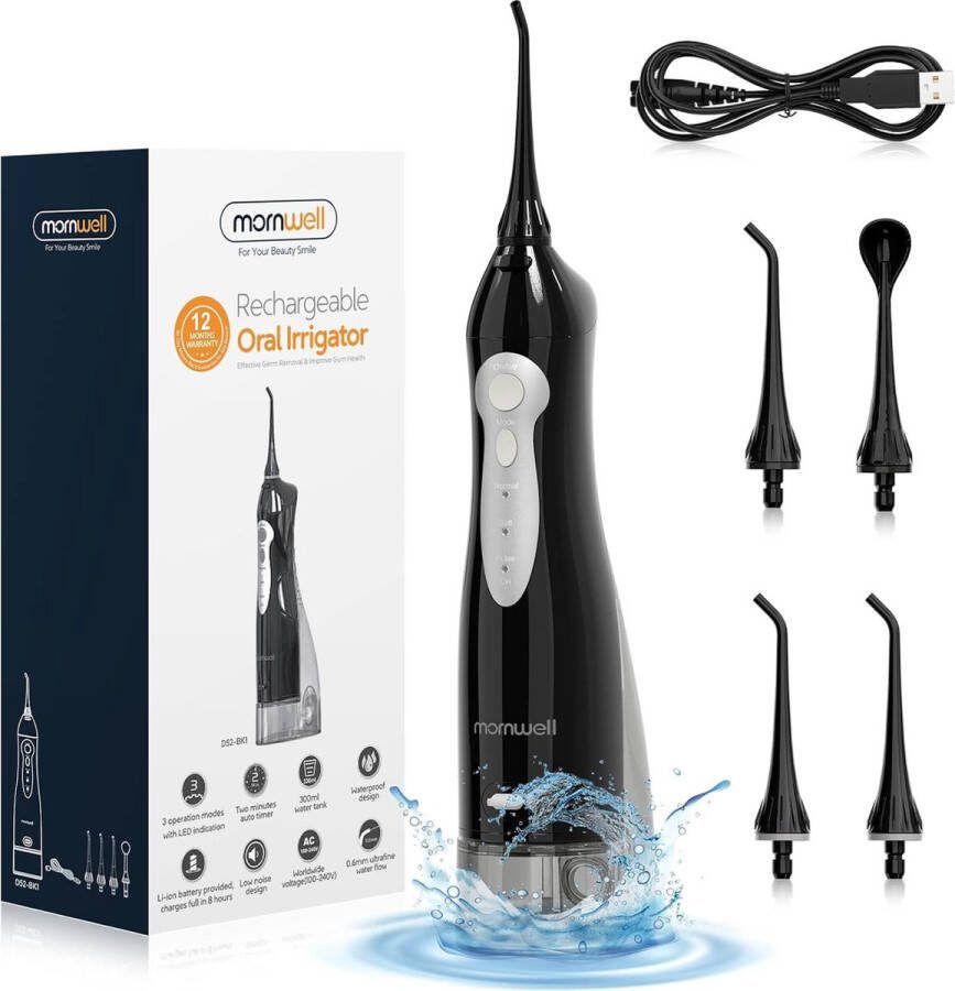 Equivera Waterflosser Waterpik Monddouche Draadloos Mondverzorging