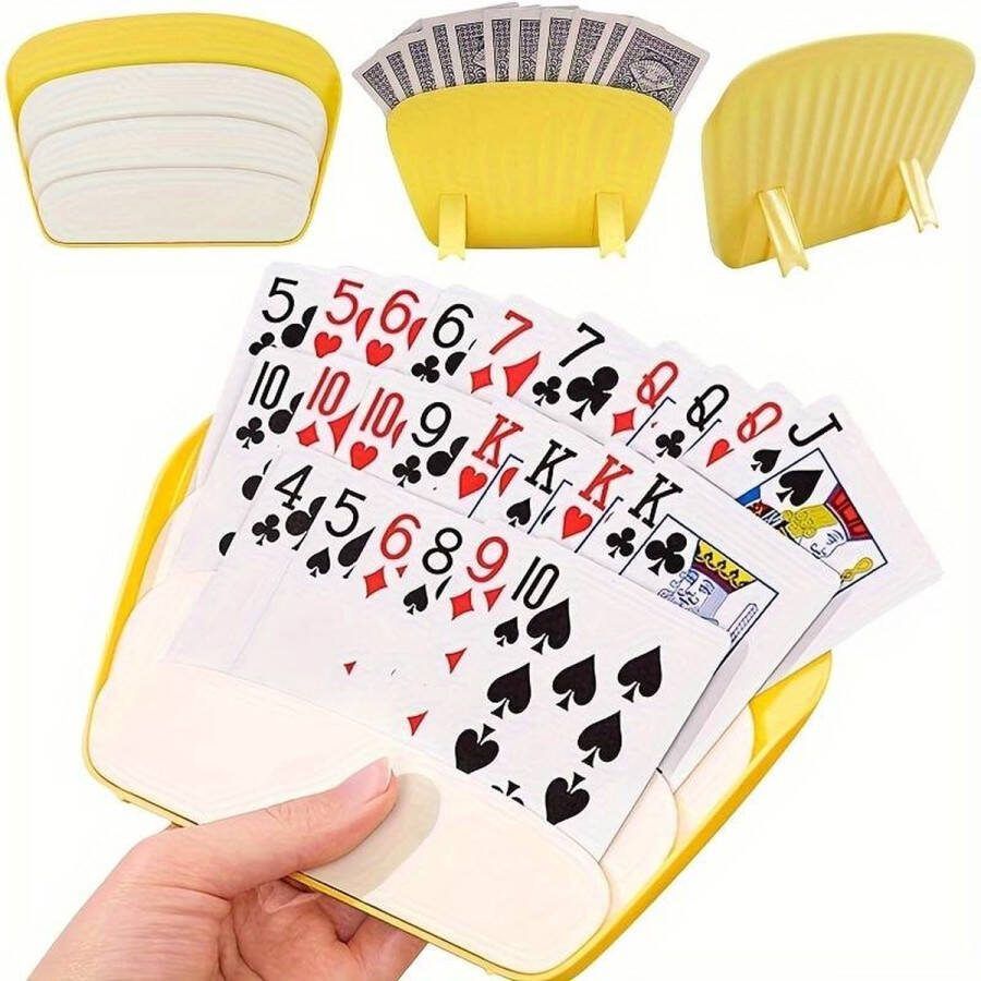 Ergonomische Speelkaarthouder 3-laags Opvouwbare Standaard voor Gemakkelijke Toegang Ideaal voor Poker- & UNO-kaarten