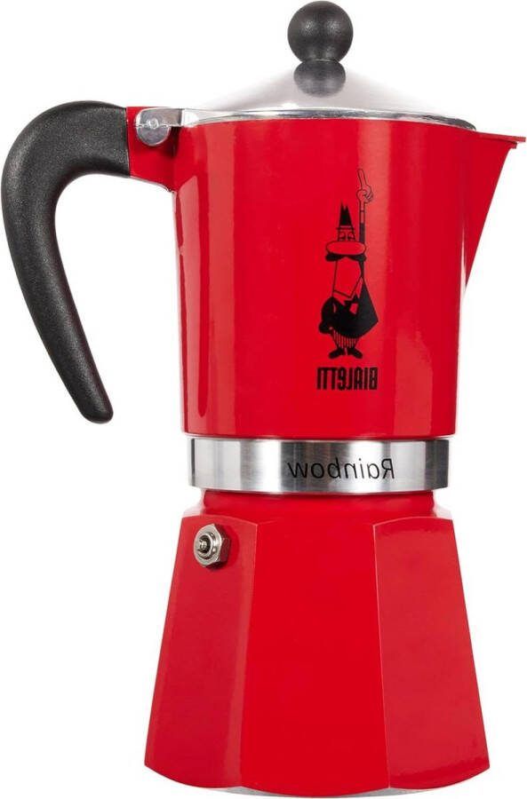 Espresso Maker voor 6 kopjes Aluminium Rood Regenboog Design 30 x 20 x 15 cm