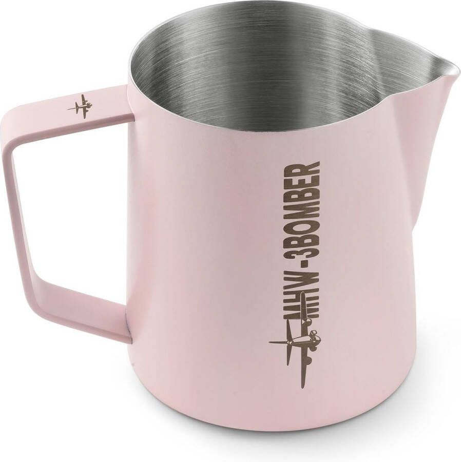 Espresso-melkkan 500 ml melkschuimtank Espresso-melkschuimtank roestvrij staal Espresso stomende schuimkan roze