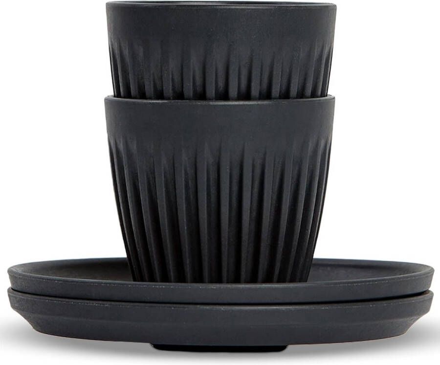 Espresso set HC03SC02-E HuskeeCup 3 oz Espresso Set van 2 kop en schotel Set Koffieschil