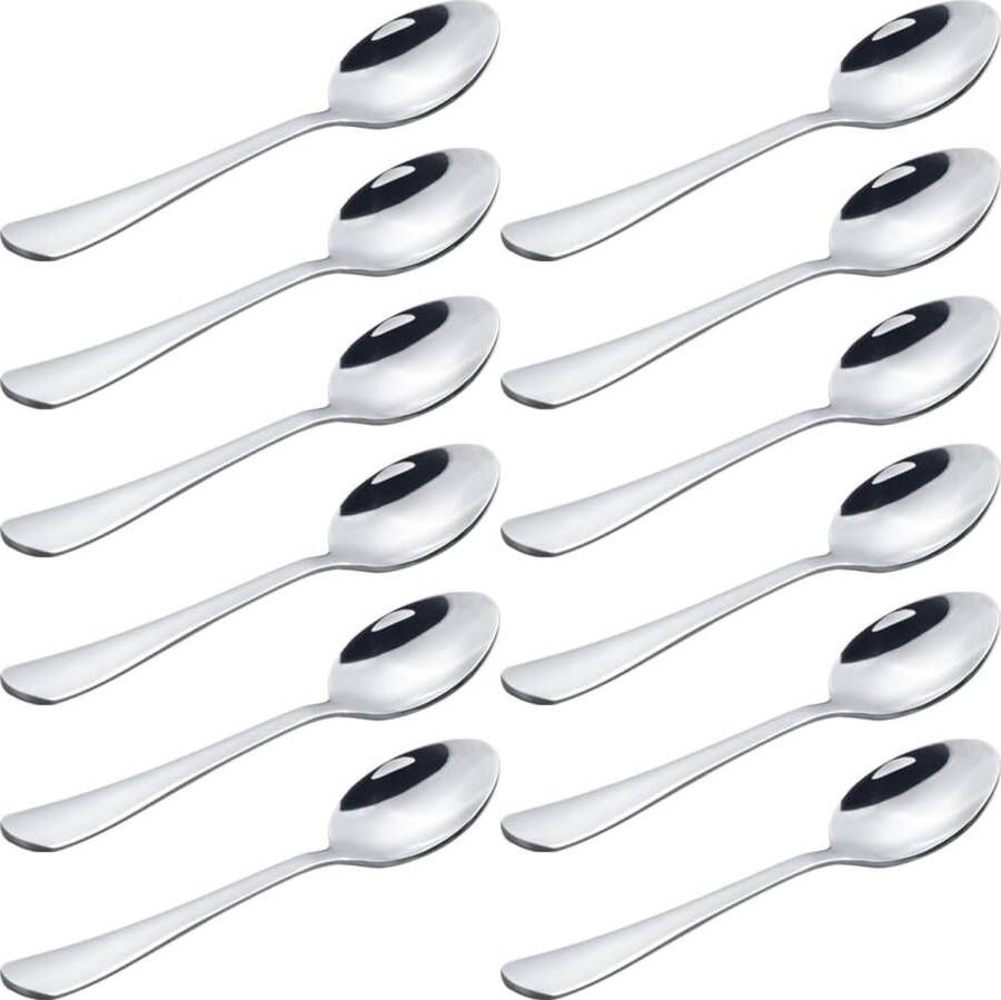 Espressolepels van roestvrij staal mini-koffielepels van 4 inch voor Demitasse dessertthee 12 stuks. Espressolepels van roestvrij staal mini-koffielepels van 4 inch voor Demitasse dessertthee 12 stuks