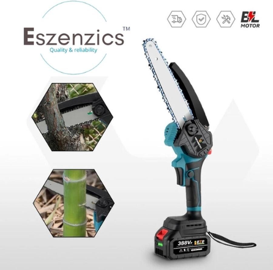 Eszenzics™ Kettingzaag Borstelloos 8 inch Gratis accu voor Makita 18V Snoerloos Lichtgewicht