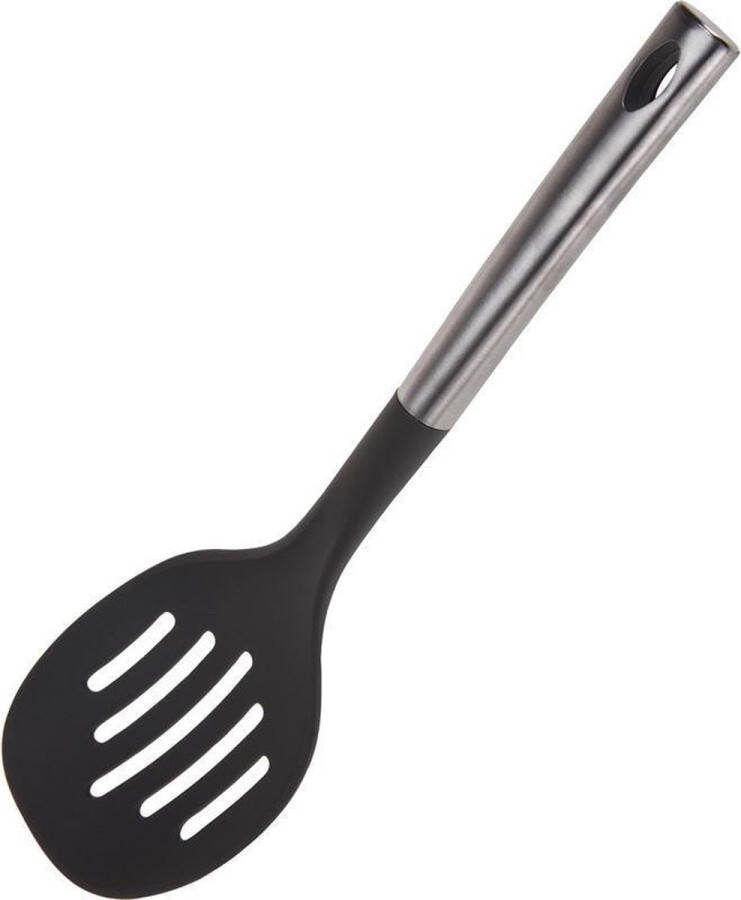 Excellent Houseware Schuimspaan 34.5x10.9 cm RVS Zwart Nylon