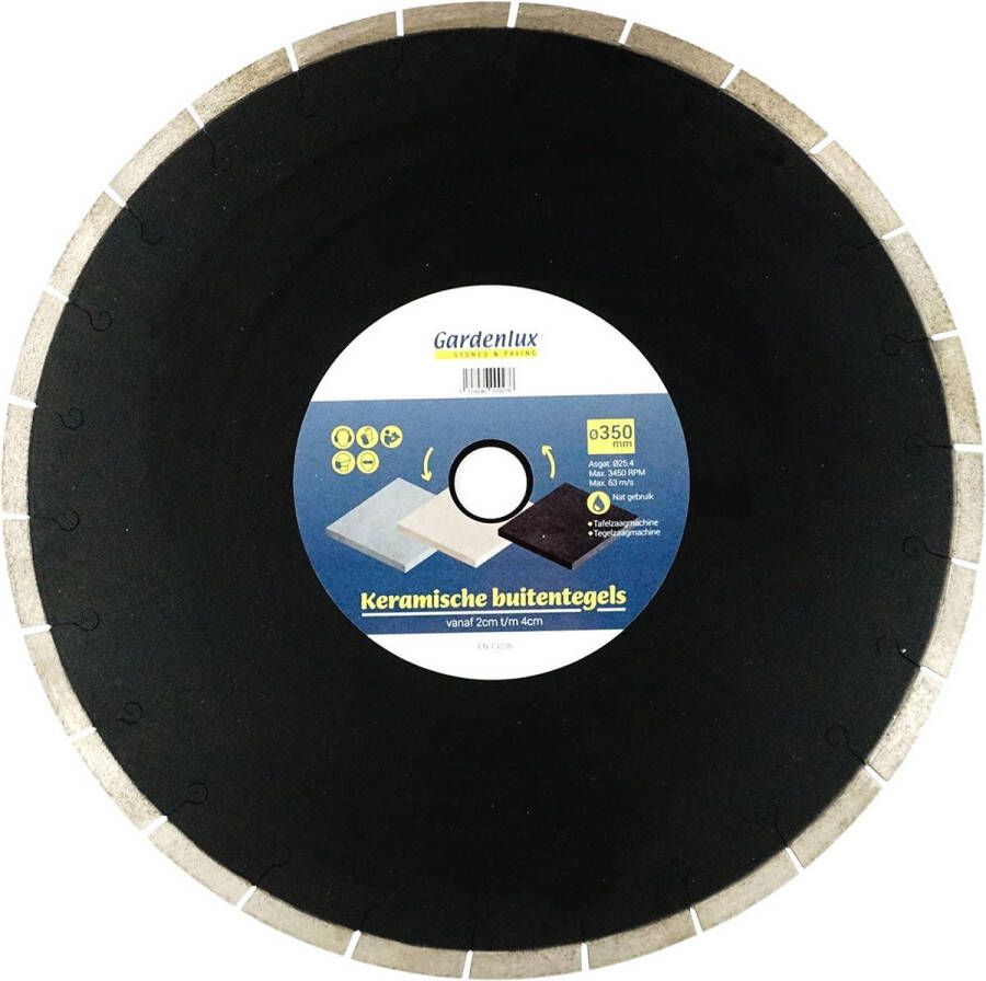 Excellent keramiek zaagblad dia. 350 cm asgat 25 4 mm